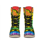 LGBT Rainbow Gadsden Flag Print Winter Boots