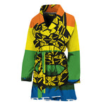 LGBT Rainbow Gadsden Flag Print Women's Bathrobe