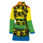 LGBT Rainbow Gadsden Flag Print Women's Bathrobe