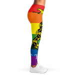 LGBT Rainbow Gadsden Flag Print Women's Leggings