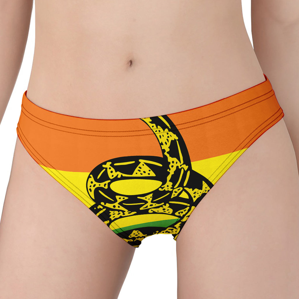 LGBT Rainbow Gadsden Flag Print Women's Panties