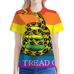 LGBT Rainbow Gadsden Flag Print Women's Polo Shirt
