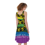 LGBT Rainbow Gadsden Flag Print Women's Sleeveless Dress