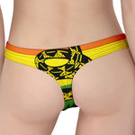 LGBT Rainbow Gadsden Flag Print Women's Thong