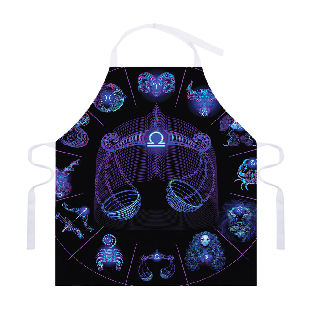 Libra And Astrological Signs Print Adjustable Apron