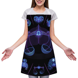 Libra And Astrological Signs Print Adjustable Apron