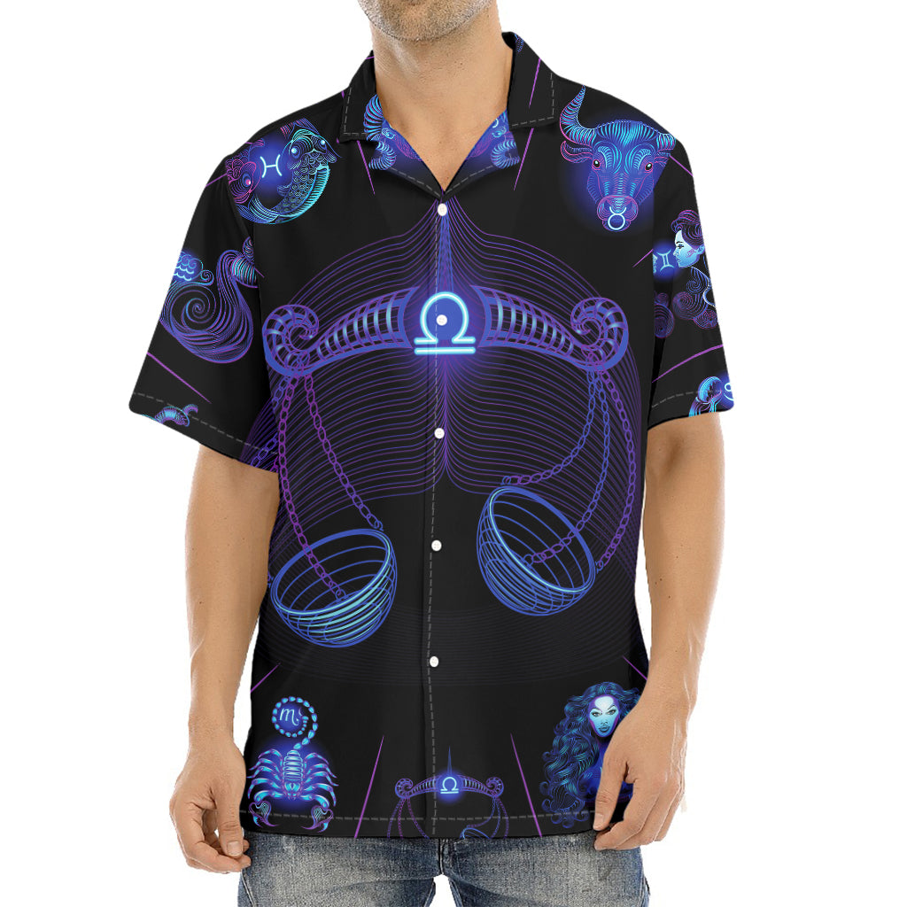 Libra And Astrological Signs Print Aloha Shirt