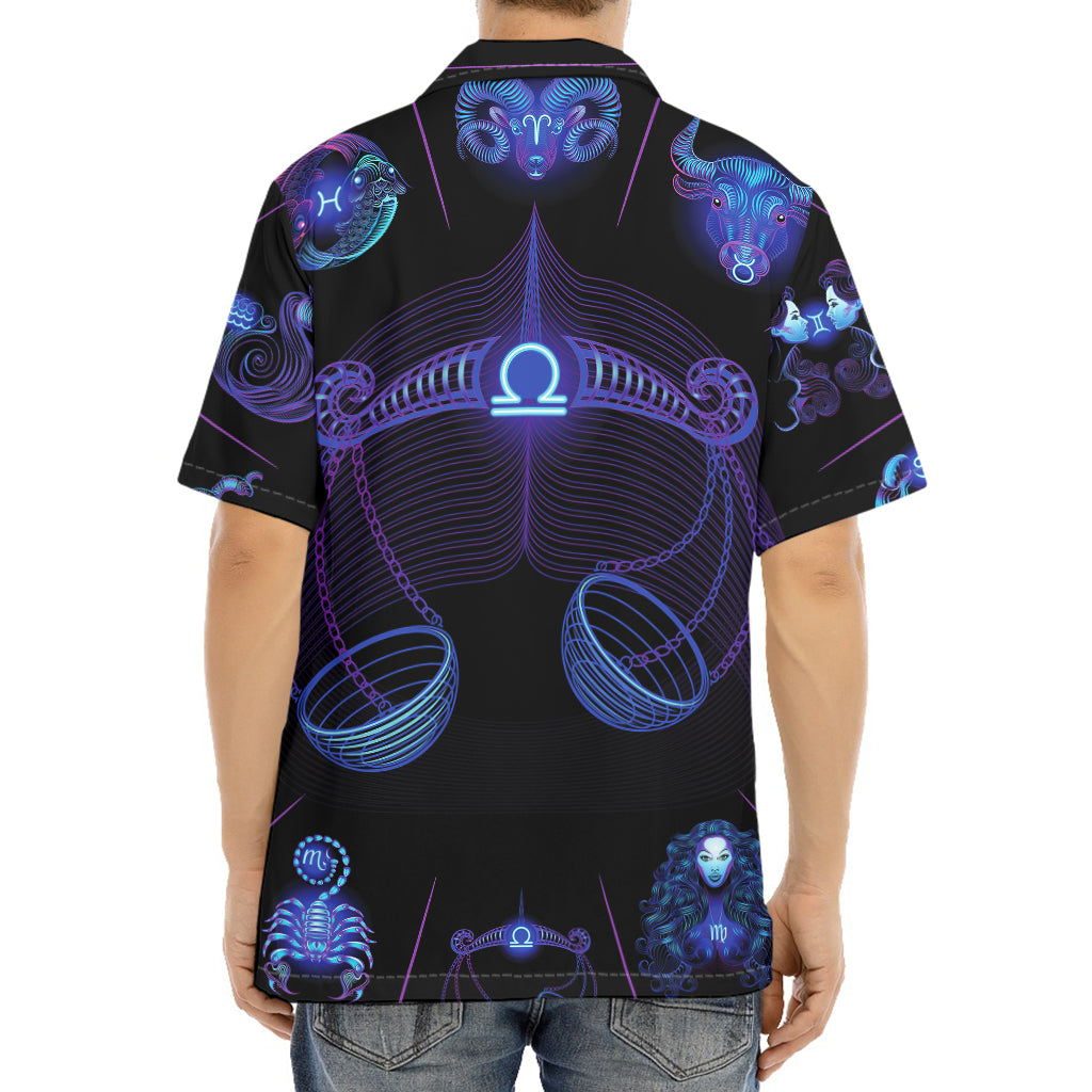 Libra And Astrological Signs Print Aloha Shirt