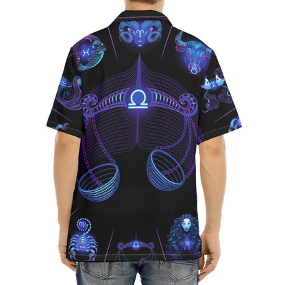 Libra And Astrological Signs Print Aloha Shirt