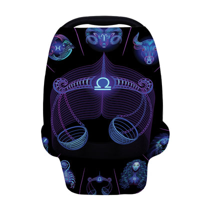Libra And Astrological Signs Print Baby Seat Cover