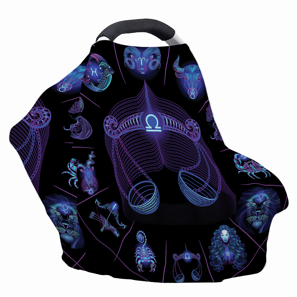 Libra And Astrological Signs Print Baby Seat Cover