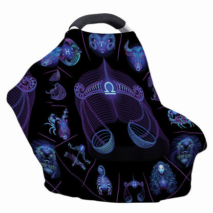 Libra And Astrological Signs Print Baby Seat Cover