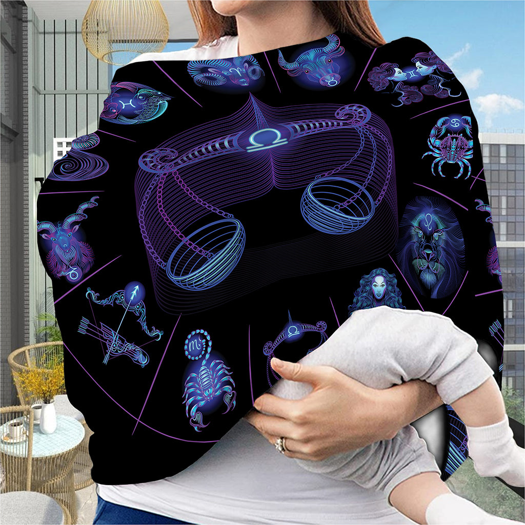 Libra And Astrological Signs Print Baby Seat Cover