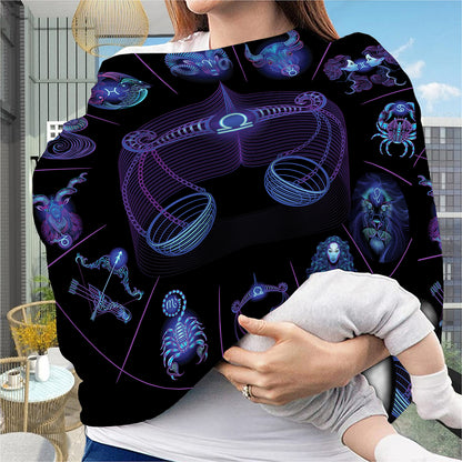 Libra And Astrological Signs Print Baby Seat Cover