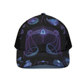 Libra And Astrological Signs Print Black Mesh Trucker Hat