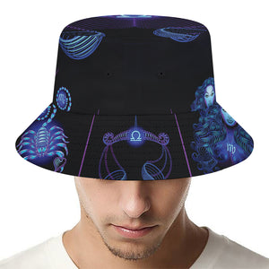 Libra And Astrological Signs Print Bucket Hat