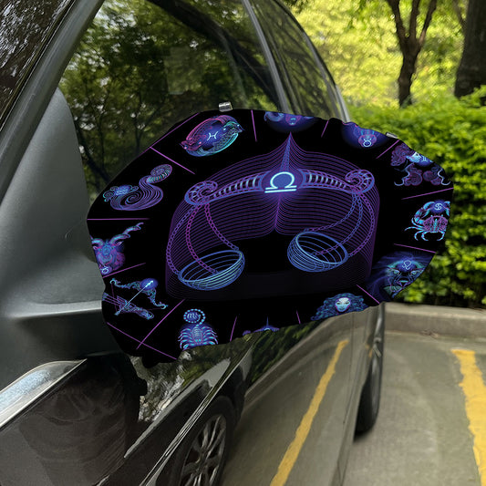 Libra And Astrological Signs Print Car Side Mirror Covers