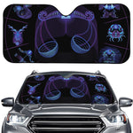 Libra And Astrological Signs Print Car Windshield Sun Shade