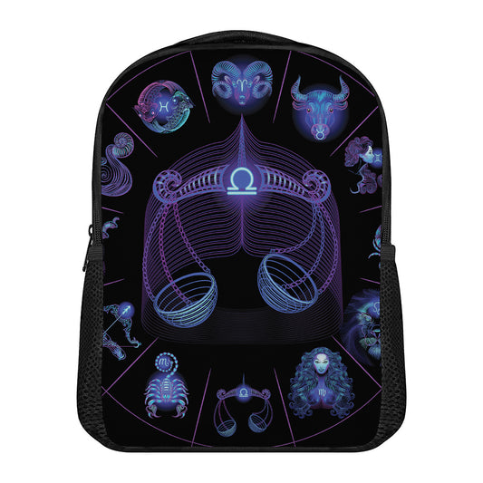 Libra And Astrological Signs Print Casual Backpack