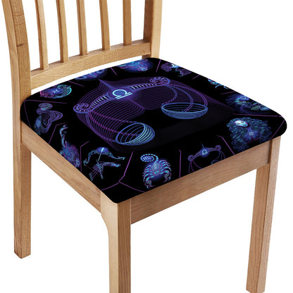 Libra And Astrological Signs Print Chair Cushion Cover