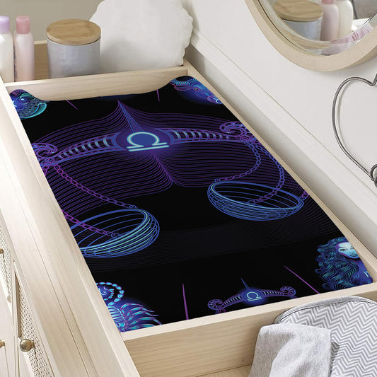 Libra And Astrological Signs Print Changing Pad Cover