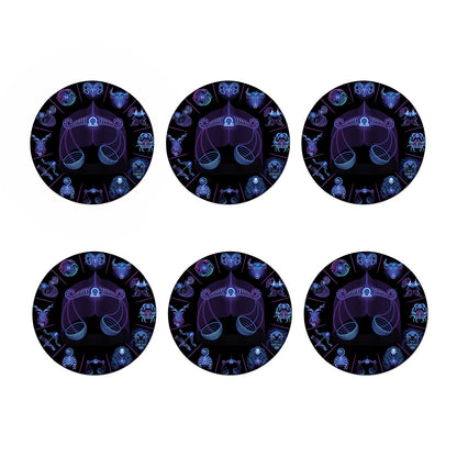 Libra And Astrological Signs Print Coaster Set