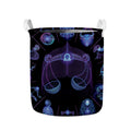 Libra And Astrological Signs Print Collapsible Laundry Basket