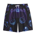 Libra And Astrological Signs Print Cotton Shorts