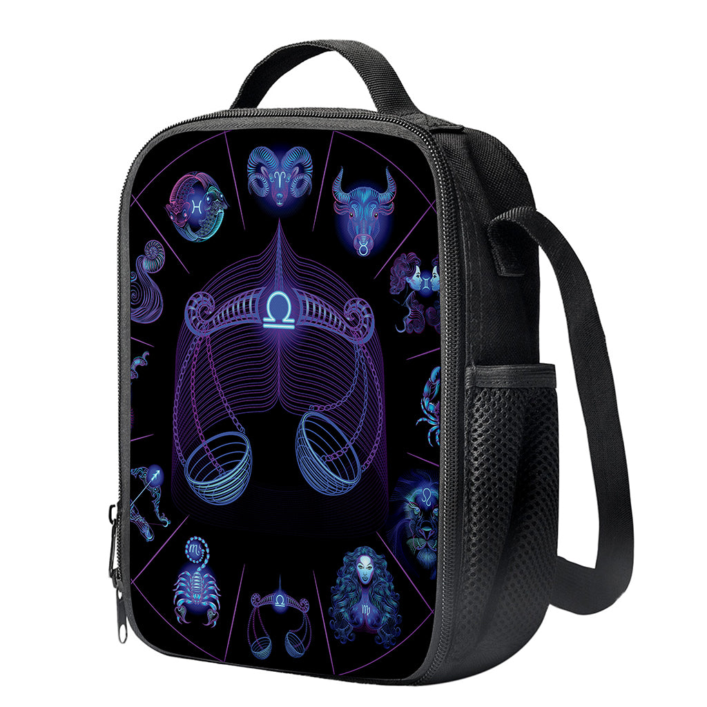 Libra And Astrological Signs Print Crossbody Lunch Bag