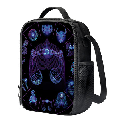 Libra And Astrological Signs Print Crossbody Lunch Bag