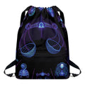 Libra And Astrological Signs Print Drawstring Backpack