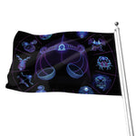 Libra And Astrological Signs Print Flag