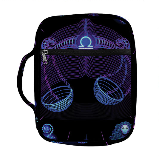 Libra And Astrological Signs Print Front Pocket Bible Bag