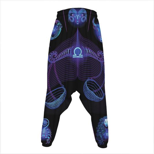 Libra And Astrological Signs Print Hammer Pants