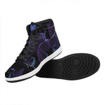 Libra And Astrological Signs Print High Top Leather Sneakers