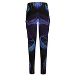 Libra And Astrological Signs Print High-Waisted Pocket Leggings