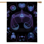 Libra And Astrological Signs Print House Flag