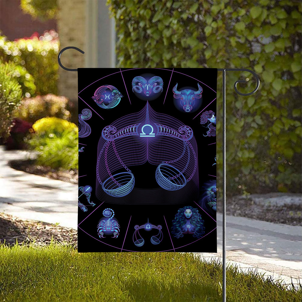 Libra And Astrological Signs Print House Flag