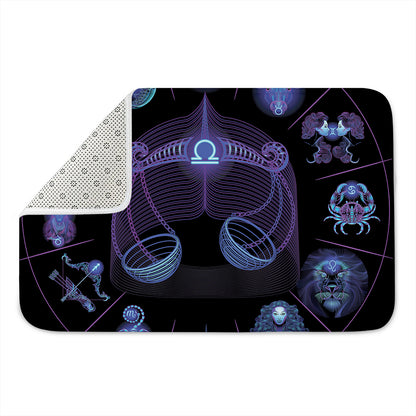 Libra And Astrological Signs Print Indoor Door Mat