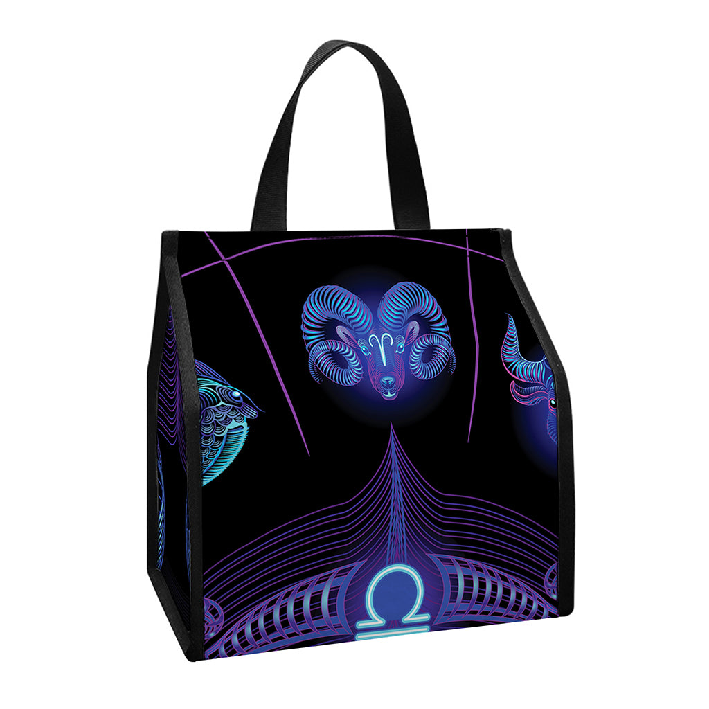 Libra And Astrological Signs Print Insulated Lunch Tote