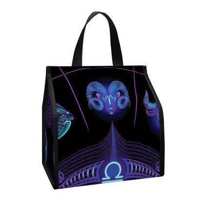 Libra And Astrological Signs Print Insulated Lunch Tote