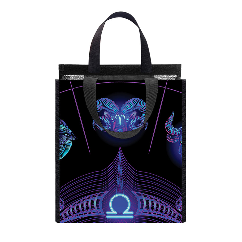 Libra And Astrological Signs Print Insulated Lunch Tote