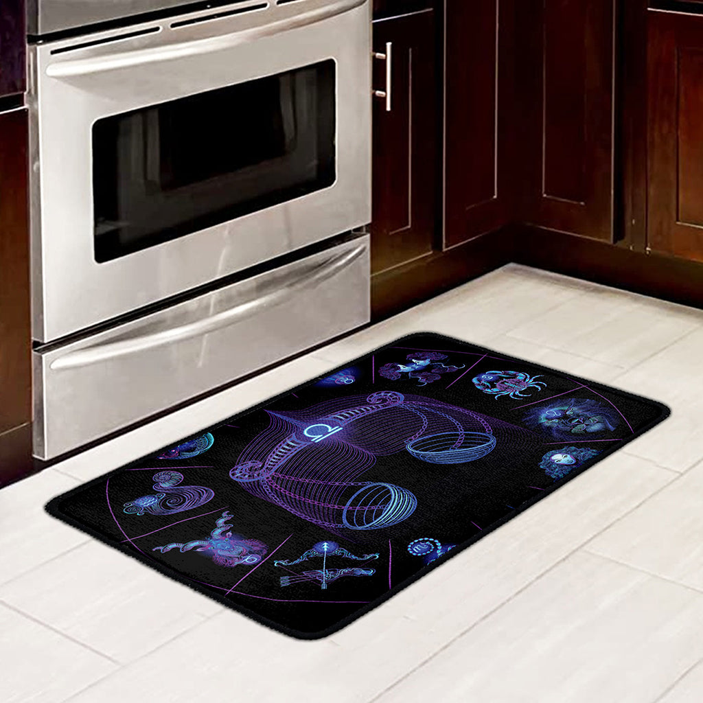 Libra And Astrological Signs Print Kitchen Mat