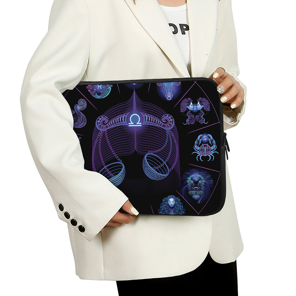 Libra And Astrological Signs Print Laptop Sleeve