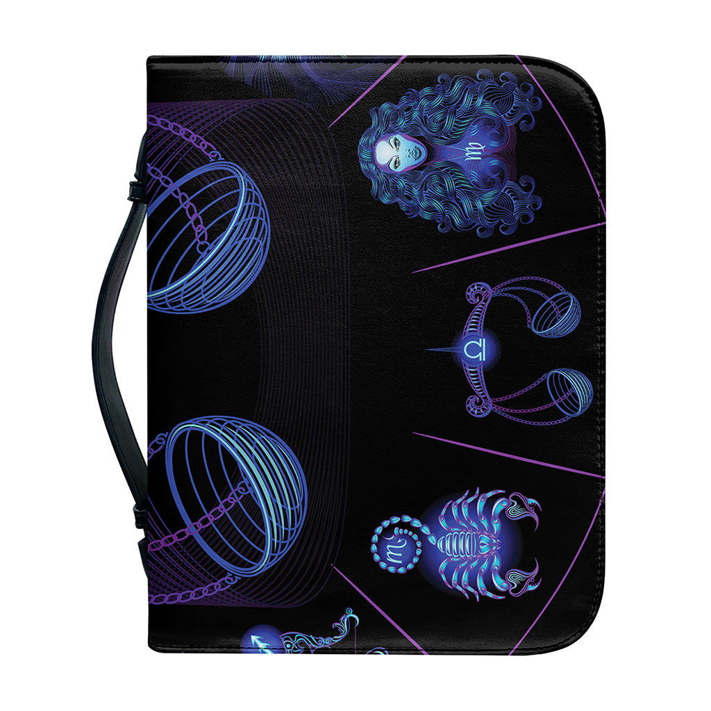 Libra And Astrological Signs Print Leather Bible Cover