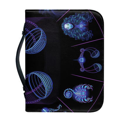 Libra And Astrological Signs Print Leather Bible Cover