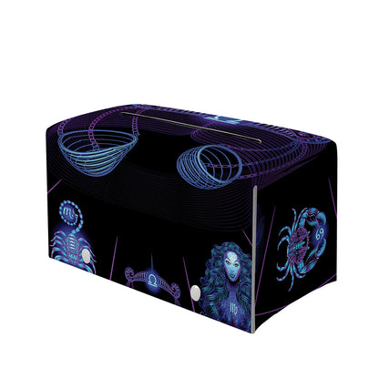 Libra And Astrological Signs Print Leather Tissue Box Cover