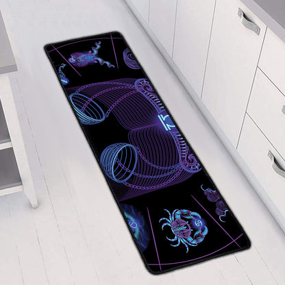 Libra And Astrological Signs Print Long Kitchen Mat