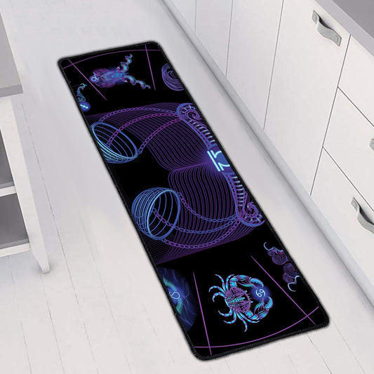 Libra And Astrological Signs Print Long Kitchen Mat