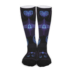 Libra And Astrological Signs Print Long Socks